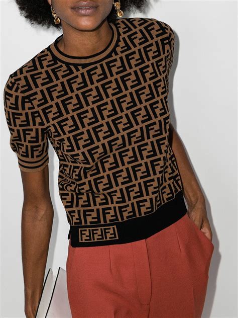 fendi brown tops